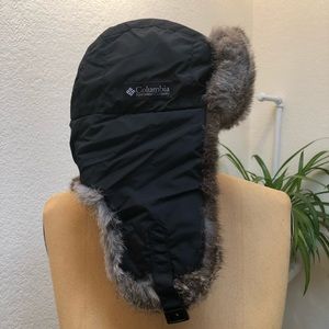 Winter trapped hat with fur